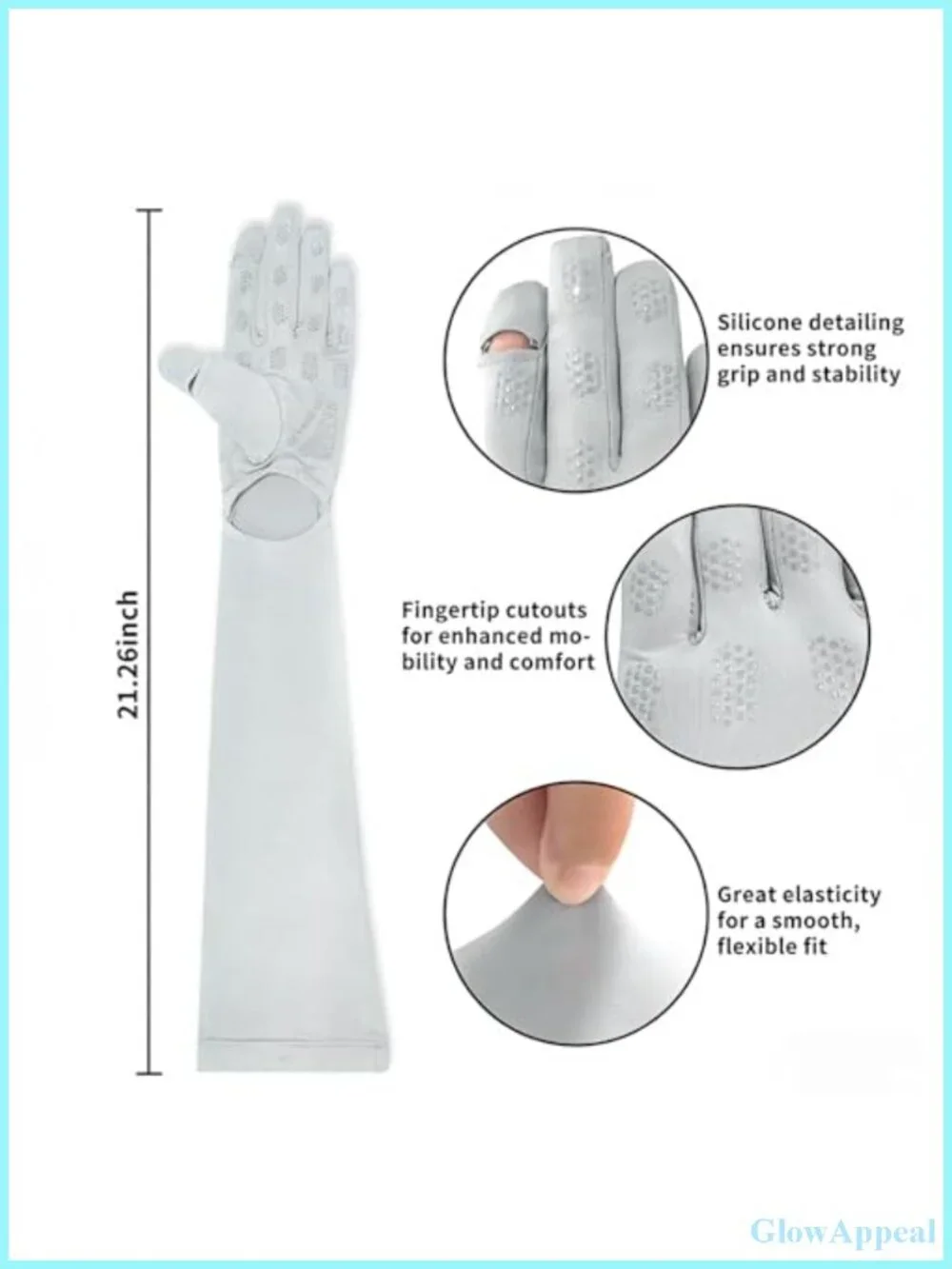 UV Protection Cycling Gloves with Touchscreen, Non-Slip, UPF 50+